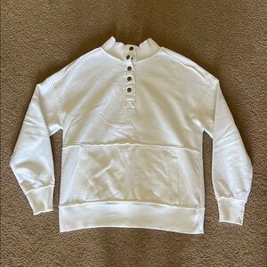 White Button-Up Woman’s Sweater/Long Sleeve